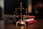 公正公平法律法庭法律书籍天平场景摄影图