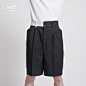iohll 2013夏季台北原创黑白拼接腰头设计时尚潮流新款五分男短裤
