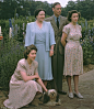 July 8, 1946: King George VI, Queen Elizabeth, Princess Elizabeth and Princess Margaret at Windsor Castle.