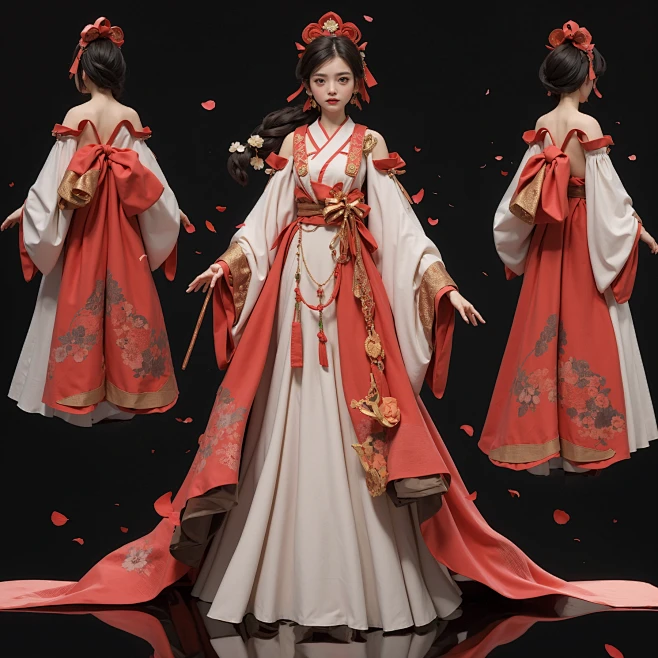 AI古风武侠角色插画素材 国风人物服装设计 影视游戏角色概念设定-淘宝网-花瓣网