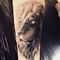 Lion tattoo by Jay Hutton: 