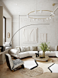 Maximising Modernity In Transitional Neoclassical Interiors : Transitional neoclassical interior design, featuring minimalist decor inspiration, modern art, contemporary furniture and impressive modern chandeliers.
