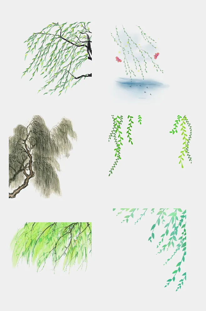 树木时尚柳树枝条植物免抠素材图片_植物图片素材-花瓣网
