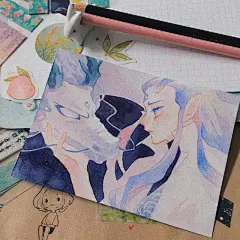 唯美人物水彩画 古风效果超赞 水彩就要这种画风