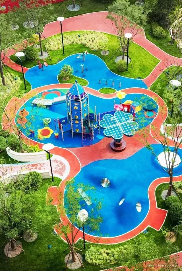 蝴蝶主题儿童区俯视图泰康之家燕园丨顺景园林