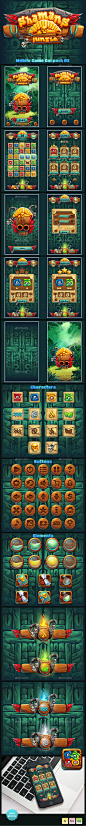 Jungle Shamans Mobile GUI - User Interfaces Game Assets