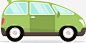 绿色卡通汽车图标 UI图标 设计图片 免费下载 页面网页 平面电商 创意素材