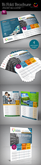 A4 Bi fold Internet Brochure 双折叠宣传手册模板素材源文件-淘宝网