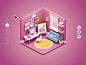 Cubbies: 3D Workspace Illustrations interior homeoffice workspace room isometric ui8 ui illustration 3d blender sketch figma