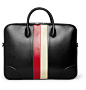 男包Gucci Striped Soft Leather Briefcase
