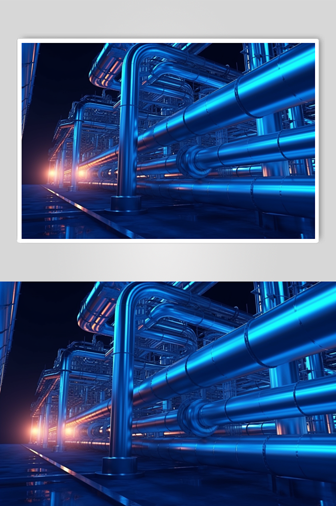 AI数字艺术天然气管道新能源工厂摄影图片-众图网