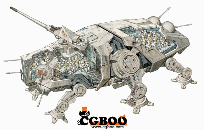 【新提醒】【原画资源】科幻机械宇宙飞船飞...