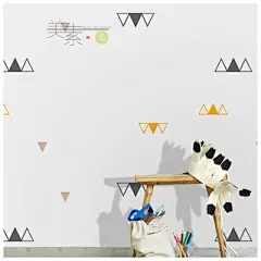 几何图形壁纸北欧宜家简约现代素色卧室客厅服装店橱窗背景墙纸-淘宝网