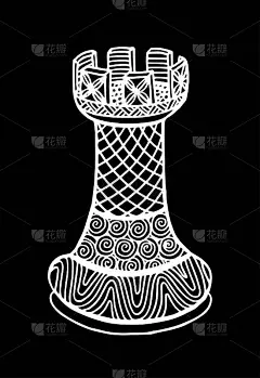 手绘涂鸦素描象棋车矢量插图艺术-插图