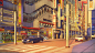 Akihabara South Exit in game variants, Arseniy Chebynkin : This images done in collaboration with my friend and colleague Pavel Galicki https://www.artstation.com/artist/vvcephei He create this beautiful 3d scene https://www.artstation.com/artwork/lV9Yvz 