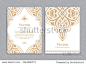 Gold vintage greeting card on a white background. Luxury ornament template.  Great for invitation  flyer  menu  brochure  postcard  background  wallpaper  decoration  or any desired idea