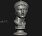 奥古斯都皇帝头像，男人石膏像雕像青铜像雕塑 - 雕塑3d模型 3dsnail模型网