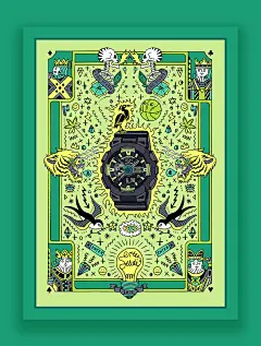 G-SHOCK插画-古田路9号-品牌创意/版权保护平台