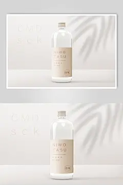 叶子阴影英文字母民宿品牌样机