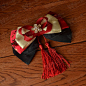 KIRAKIRA2014特价活动，红黑和风织锦蝴蝶结发夹-淘宝@北坤人素材