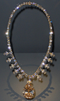 Victoria-Transvaal Diamond Necklace: Museum of Natural History, Washington D.C., 67.89 carats, 116 facets, pear-shaped, champagne-colored diamond
