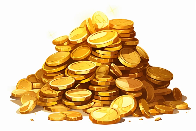 简约3d一堆金币素材图片-花瓣网