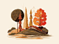 Matt Carlson在Dribbble上制作的Adobe Fresco-Fall Foliage