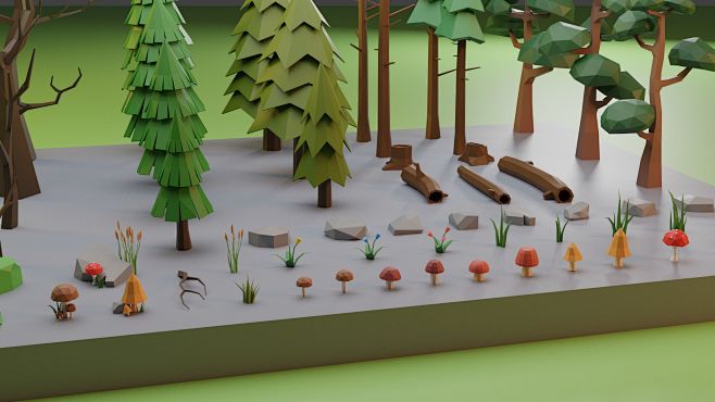 low-poly-trees-grass...