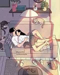 火爆ins的超甜情侣插画，“虐哭”45万粉丝，让人看了脸红心跳想恋爱！_生活
