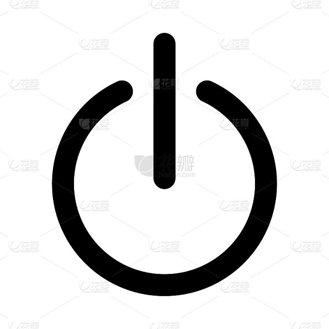 重启细线矢量图标素材-花瓣网