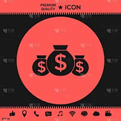 钱袋,图标,美元符号,银行业,商务,大口袋,慈善救济,图像,百万富翁