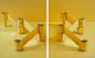 HEELS — CANDLESTICK — 2016 : HEELS — CANDLESTICK for NOBLE & WOOD — 2016 — mat. BRASS PLATED STEEL — dim. w.18,3cm x d.4cm x h.8,4cm/ w.7,2in x d.1,6in x h.3,4in