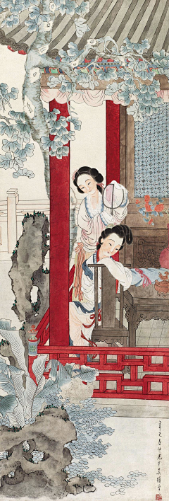 加菲猫猫爱Barney采集到绘画-仕女