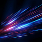 Vector Abstract, science, futuristic, energy technology concept. Digital image of digital information, stripes lines with blue light, speed and motion blur over dark blue background
