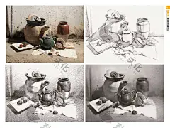 制霸联考2素描静物临摹范本 2021烈公文化庄粤雄单个组合几何体静物步骤对照道具罐子范画对临美术高考联考教程教材画册书籍-tmall.com天猫