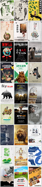 保护野生动物珍爱爱护动物世界摄影宣传公益海报设计psd模板素材-淘宝网