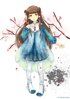 【暖暖环游世界】小雪套-分解因式_原创,插画,涂鸦,同人,少女,女孩,小清新,古风,妹子,漫画,日绘,暖暖环游世界_涂鸦王国插画