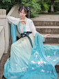 鹤舞九天披帛清水溪汉初原创仙鹤超长汉服仙气夏季重工刺绣披肩-淘宝网