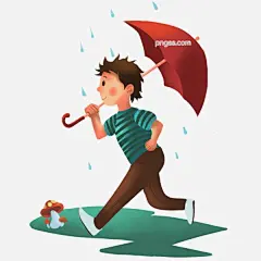 谷雨撑伞卡通插画图片大小2048x2048px 图片尺寸1.19 MB 来自PNG搜索网 pngss.com 免费免扣png素材下载！二十四节气#谷雨#谷雨插画#红色的雨伞#节气#节日#卡通插画#卡通手绘#跑步的男孩#下雨#