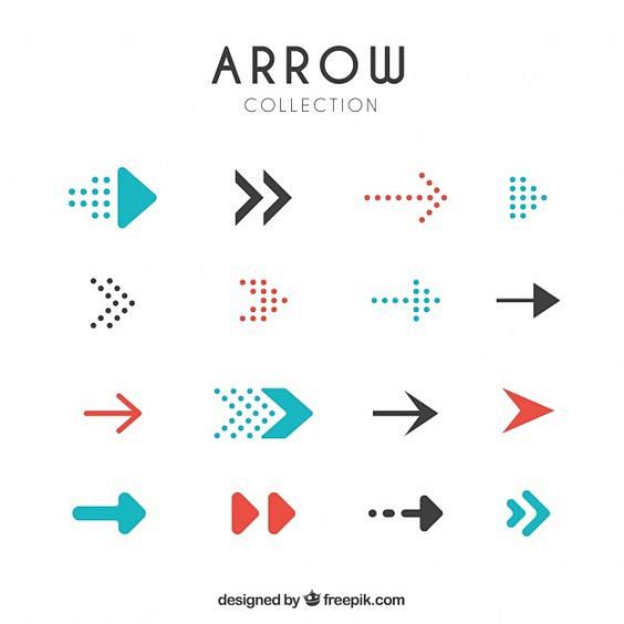 Set of modern arrows...