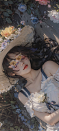 动漫少女 白色裙子 鲜花 帽子 高清手机壁纸_彼岸手机壁纸