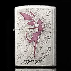 原装正品zippo打火机 韩版古银飞仙女FLYNYMPH(宽机) #仙女# #宽机#