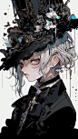 skyghost6092_anime_girl_in_a_black_jacket_holding_a_hat_in_the__6ed11878-aaa2-4656-9c6d-be6bdcd65133