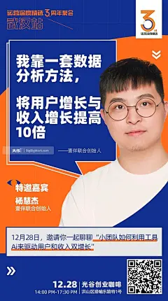 #嘉宾分享海报# #运营深度精选3周年十城峰会# -大作