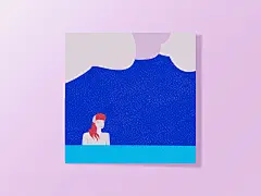 The girl in and under the water 