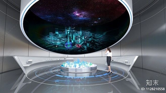 现代科技展厅3D模型下载【ID:1128...