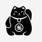 可爱招财猫图标png免抠素材_新图网 https://ixintu.com 招财猫