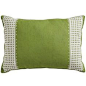 Lace Eyelet Pillow - Green