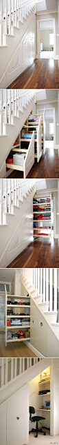 英国Chiswick Woodworking公司的室内设计教你如何合理运用楼梯下面的空间。
