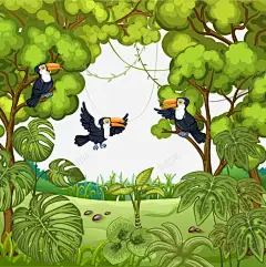 风景插画 页面网页 平面电商 创意素材